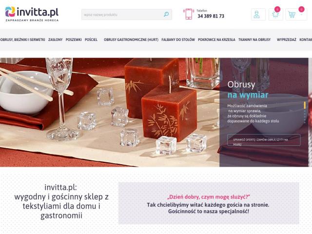 Invitta - Tekstylia dla restauracji